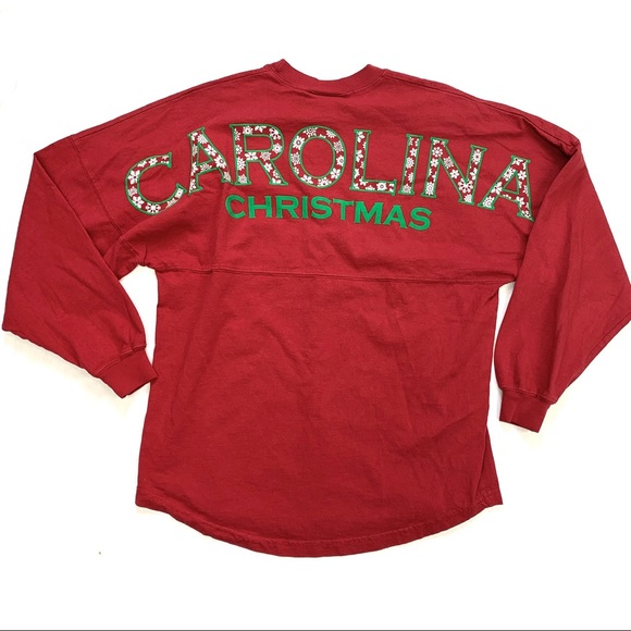Spirit Tops - Carolina Christmas Long Sleeve Shirt Small